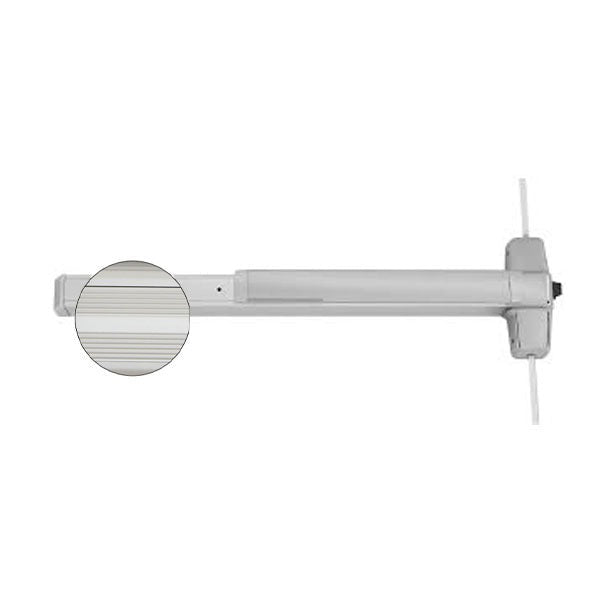 Von Duprin - 9927EO - Surface Mounted Vertical Rod Exit Device - Exit Only - Fire Rated - No Trim - Less Dogging - Satin Chrome Finish - Optional Rods - 3 Foot