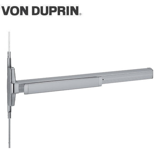 Von Duprin - 3347ANL-OP - Panic Rim Exit Device - Narrow Stile Pushpad - 36" - Night Latch - Non-Handed - Less Trim - Satin Aluminum Clear Anodized - Grade 1