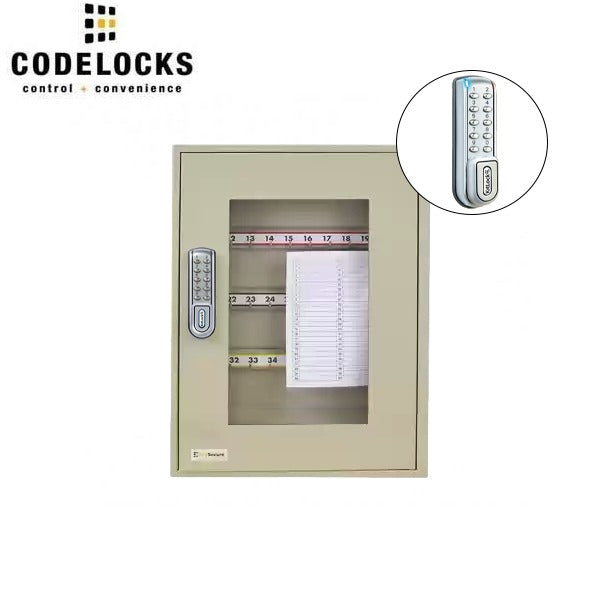 CodeLocks - Key Secure View Hook Key Cabinet w/ KL1200 - Portable - IP54 - Heavy Duty - Keyless Access - Private & Public Function - Master & User - Optional Cabinet Size