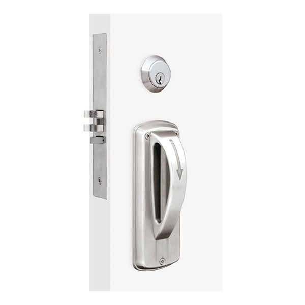 TownSteel - MRX-A - 5-Point Ligature Resistant Mortise Lock with Arch Escutcheon Trim - Optional Function - Optional Handing - Fire Rated - Stainless Steel - Grade 1