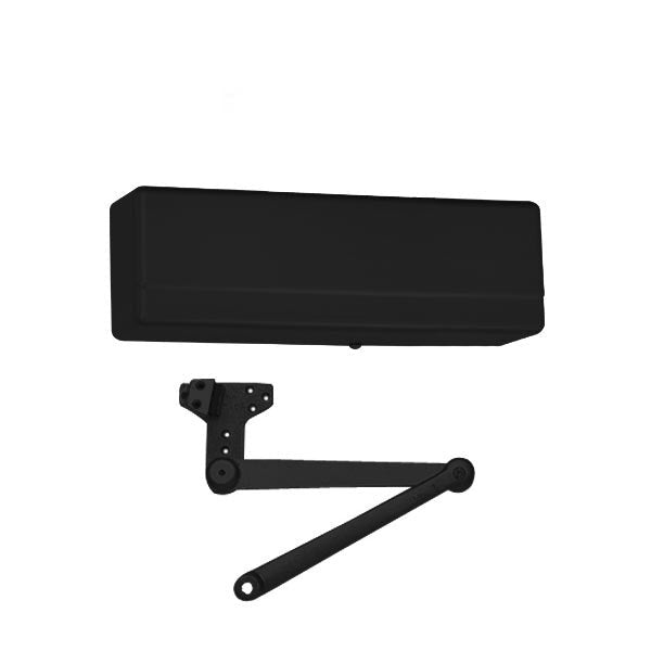 Sargent - 281 - Powerglide Cast Iron Door Closer - Back Check Function - Heavy Duty Parallel Arm w/ Compression Stop - Adjustable Size 1-6 - Plastic Cover - Black Suede - Fire Rated -Grade 1