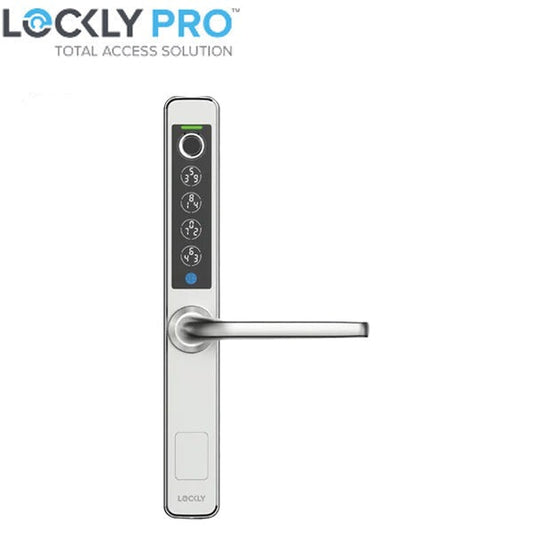 Lockly Guard - PGD228WSW - Narrow Stile Mortise Lever Set - Swing Edition - RFID - Biometric Fingerprint - Keypad - Wi-Fi/Bluetooth App - Backset 1-3/8" - Stainless Steel