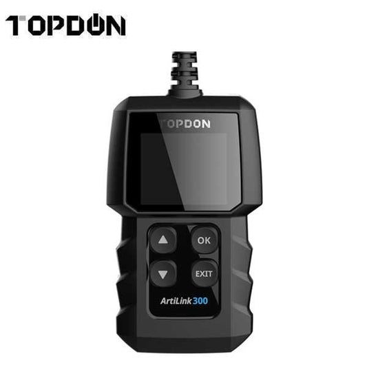TOPDON - Artilink 300 - OBDII Diagnostic Scan Tool - O2 Sensor - 18V - 1.77" Color Display - DTC Library Lookup - Live Data Monitoring