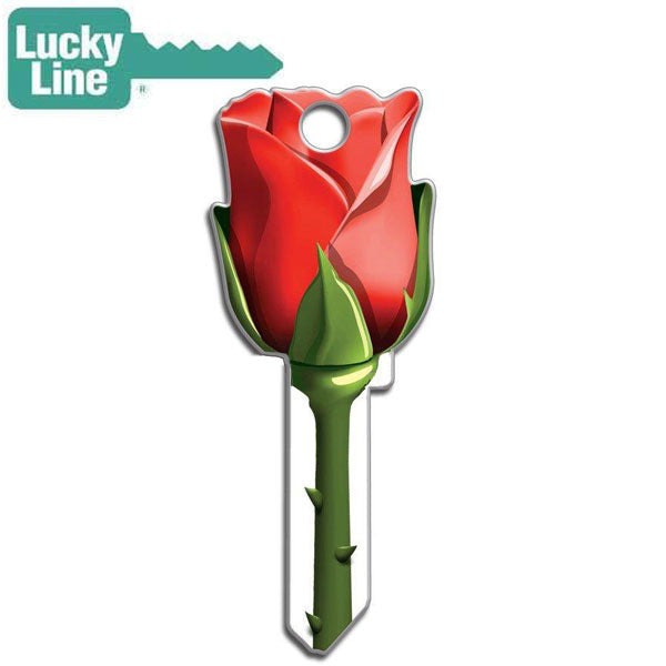 LuckyLine - B107K - Key Shapes - Rose - Kwikset - KW1 - 5 Pack
