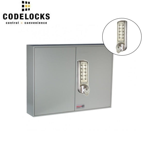 CodeLocks - Key Secure Hook Padlock Cabinet w/ CL2255 - Medium Duty - Electronic Lock - Tubular Mortise Latch - Key Override - Optional Lock Prep - Optional Storage
