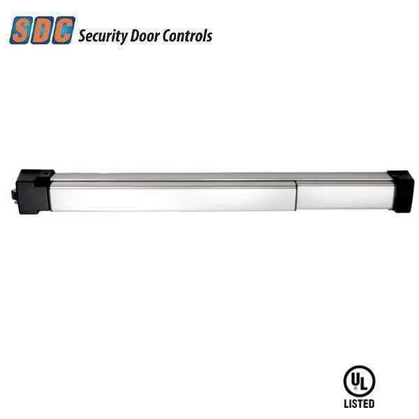 SDC - S5101PV36E - RIM Mounted Panic-Rated Exit Device - 36" - Exit Only - Request to Exit - Motorized Electric Latch Retraction & Dogging - 628 - Aluminum - Grade 1