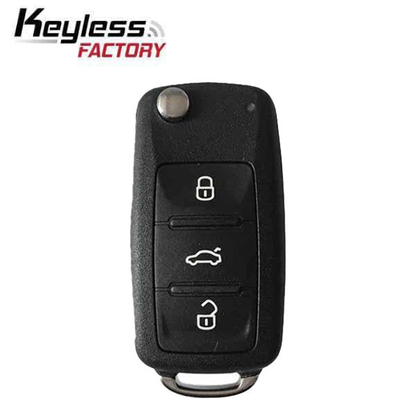 2017-2018 Volkswagen / 4-Button Smart Flip Key / PN: 5KO837202BJ / NBGFS93N / HU66 / MQB / 314 MHz (AFTERMARKET) (PROXIMITY)