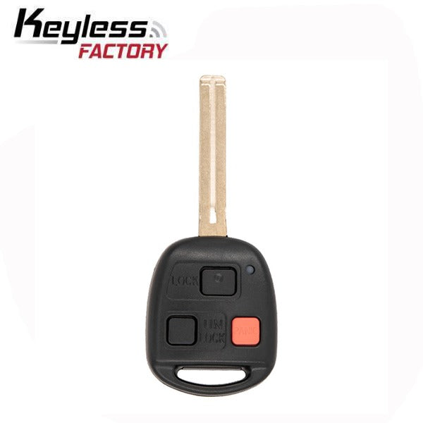 1998-2000 Lexus / 3-Button Remote Head Key Long Blade / PN: 89070-60080 / HYQ1512V (AFTERMARKET)