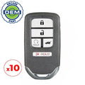 10 x 2016-2018 Honda / 5-Button Smart Key / PN: 72147-TG7-A11 / KR5V2X V44 (OEM Recase)