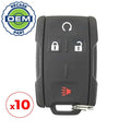 10 x 2014-2019 GM / 4-Button Keyless Entry Remote / PN: 22881480 / M3N32337100 (OEM Recase)