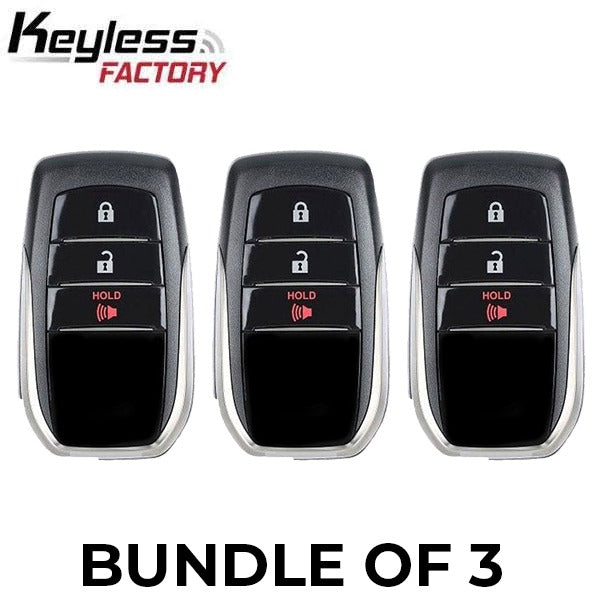3 x 2020-2021 Toyota Land Cruiser / 3-Button Smart Key / PN: 89904-60X20 / HYQ14FBB-0010 / G Board (AFTERMARKET) (BUNDLE OF 3)