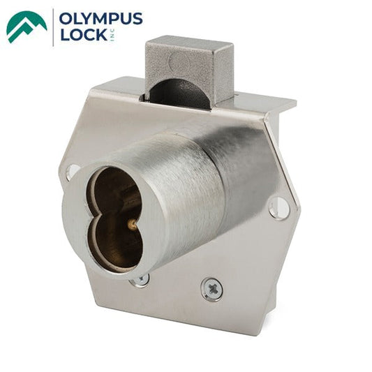 Olympus - 725RSL - SFIC Enclosure Lock for NEMA Metal Traffic Control Boxes - BEST SFIC - 1-1/16" Cylinder Length - Satin Chrome - Optional Handing - Grade 1