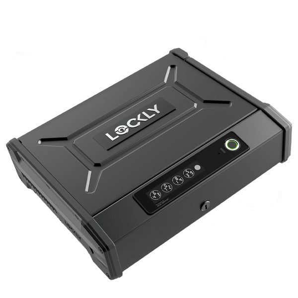 Lockly - PGV528W - Smart Safe - Digital Keypad - Biometric Fingerprint - Wi-Fi - Bluetooth App Controlled - Matte Black