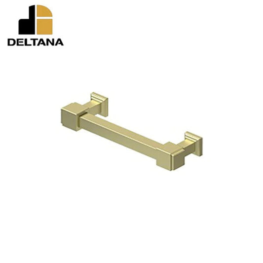 Deltana - Decorative Cabinet Pull - 4" - Manhattan - Solid Brass - Optional Finish