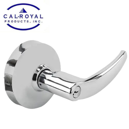 Cal-Royal - Entrance Lever Key Locks/Unlocks Schlage "C" Keyway - Satin Chrome Finish