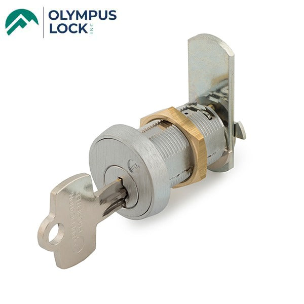 Olympus - B7 - 3/4” Cam Lock With BEST Keyways - Satin Chrome - Optional Keyway - Optional Keying