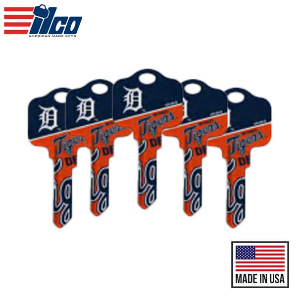 Ilco - MLB TeamKeys - Key Blank - Detroit Tigers - KW1 (5 Pack)