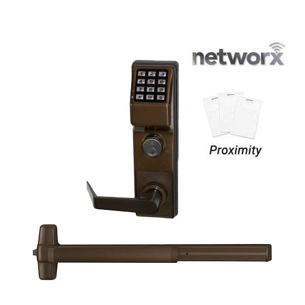Alarm Lock Trilogy - ETPDN - Schlage Keyway - For Exit Panic Hardware - Networx - Compatible with Von Duprin 99 Exit Device - 10B - Dark Bronze
