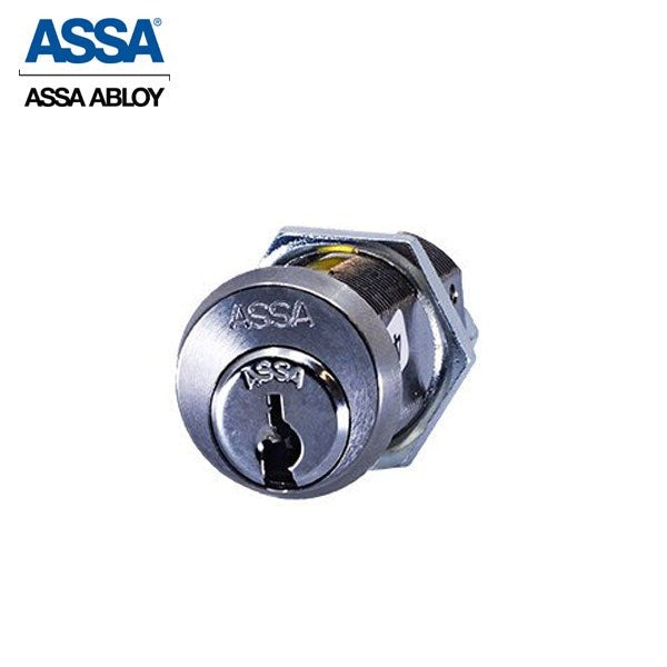 ASSA - 9872 - Maximum+ - Non-Key Retaining Cam Lock - 360° - 625 - Bright Chrome - KD
