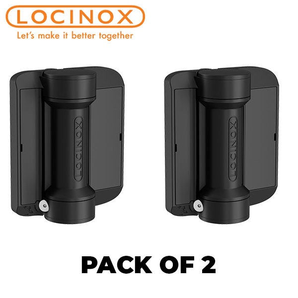 Locinox - SERVAL-SD-K - Compact Spring Hinge - Black - Square Profile (Pack of 2)