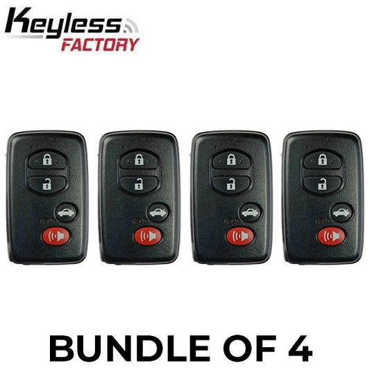 4 x 2009-2014 Toyota Avalon Camry / 4-Button Smart Key w/ Trunk / PN: 89904-06131/ HYQ14AEM (AFTERMARKET) (BUNDLE OF 4)