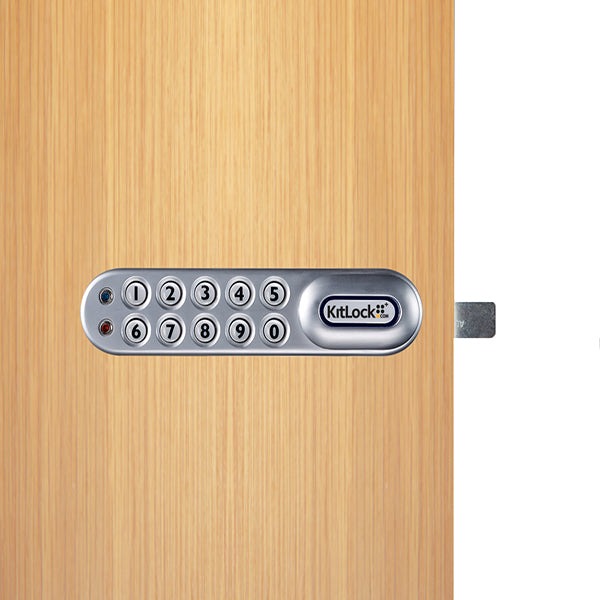 CodeLocks - KL1006KIT-PS - Classic+ Electronic Kit Lock - Interchangeable Spindle 1/4" - 1" Door Thickness - Locker Lock - Optional Handing - Optional Finish