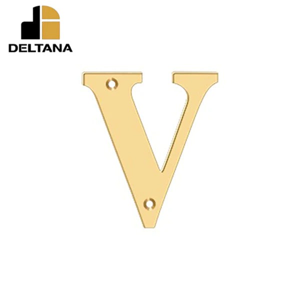 Deltana - 4" Residential Letter V - Optional Finish