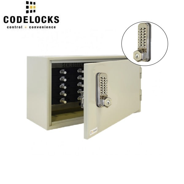 CodeLocks - Key Control Hook Key Cabinet w/ CL255 - Mechanical Lock - Tubular Latch - Optional Cabinet Storage