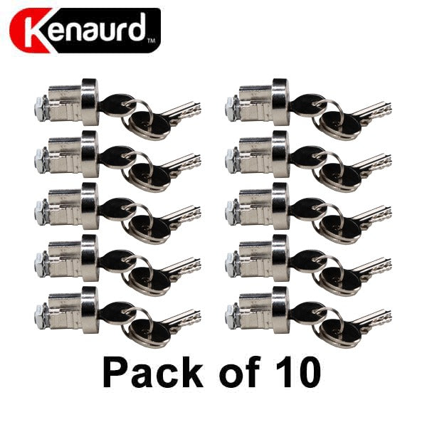 10 x USPS Mailbox Locks - Counter-Clockwise - HL1 Keyway - Keyed Different - US14 Bright Nickel (Pack of 10)
