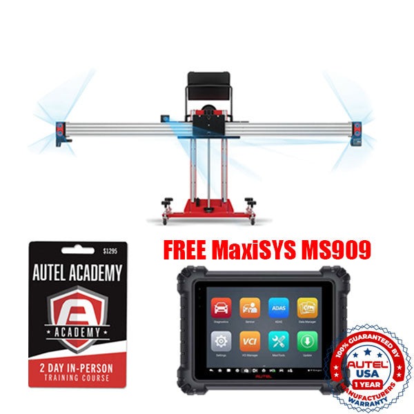 Autel - ADAS Bundle - LDW30 LDW Targets Package + ATA2DAY 2 Day ADAS Training Ticket & FREE MaxiSYS MS909 Diagnostic Tablet