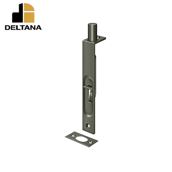 Deltana - 6" Flush Bolt - Heavy Duty - Square - Optional Finish