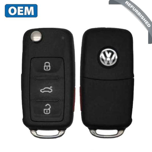 2011-2016 Volkswagen / 4-Button Flip Key / 5K0837202AK / NBG010206T (OEM Refurb)