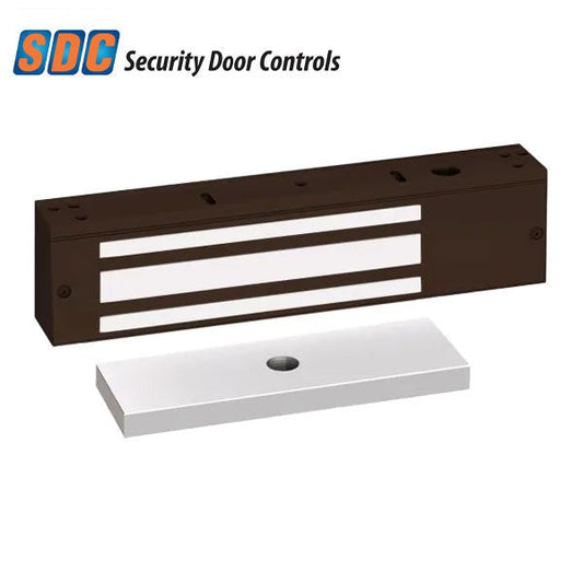 SDC - 1581X - Single Magnetic Lock - Surface Mount - 650lbs. - 12/24VDC - Dark Bronze - Grade 1