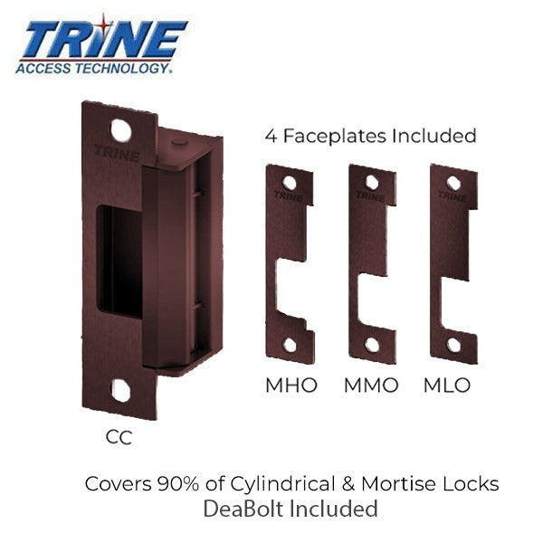 Trine - 4100DB - 4-7/8” Electric Strike - W/ Deadbolt - One Box Solution - Night Latch Function - Fire Rated ANSI - Optional finish - Grade 1
