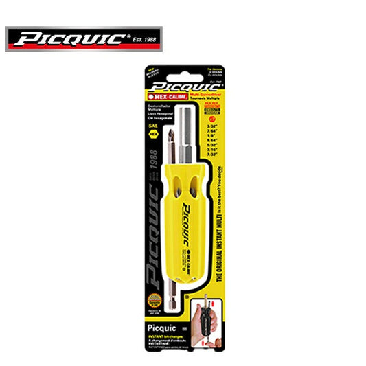 PICQUIC - Hex Calibre - SAE Hex Keys - 7 Pcs - W/ 3/32", 7.64", 1/8", 9/64", 5/32", 3/16", 7/32"