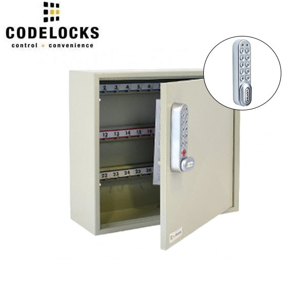 CodeLocks - Key Secure Hook Key & Padlock Cabinet w/ KL1000 - Keyless Access - Private & Public Function - Master & User - Optional Size