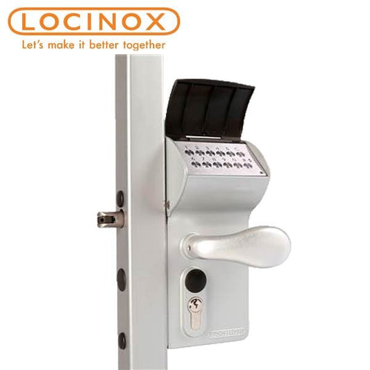 Locinox - LOKQ4040Y2L9005VCAC - Valentino - Surface Mounted Battery Powered Code Lock - Aluminium