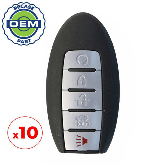 10 x 2013-2015 Nissan Maxima Altima / 5-Button Smart Key / PN: 285E3-3TP5A / KR5S180144014 (OEM Recase)