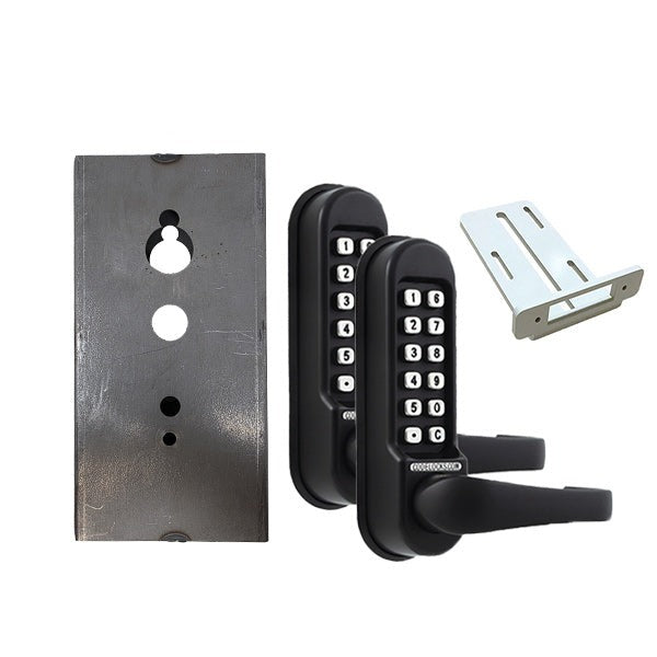 CodeLocks - CL515 Gate Box Kit - Mechanical Lock - Heavy Duty - Tubular Latch Bolt Gate Box Kit - Double Sided - Passage function - Optional Finish