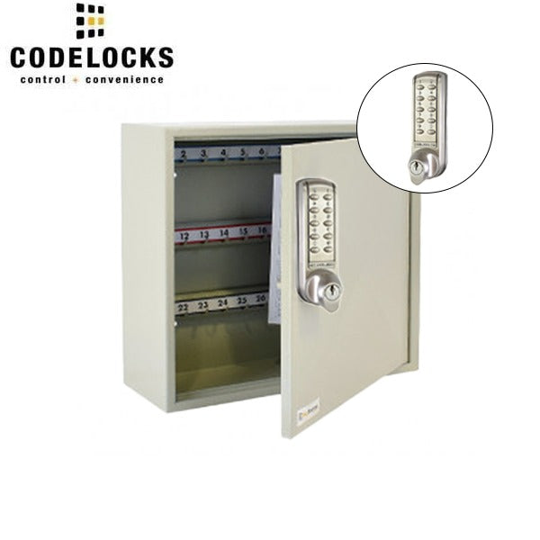 CodeLocks - Key Secure Hook Padlock Cabinet w/ CL2255 - Medium Duty - Electronic Lock - Tubular Mortise Latch - Key Override - Optional Lock Prep - Optional Storage