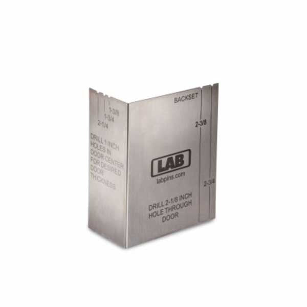 LAB - DPT1 - Laser Engraved Door Prep Template - Stainless Steel
