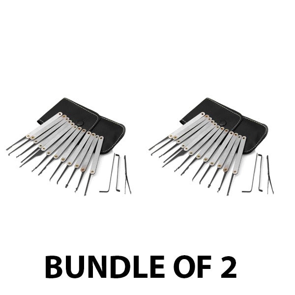2 x GOSO Lock Pick Set with Leather Case - 12 Pieces (BUNDLE OF 2)