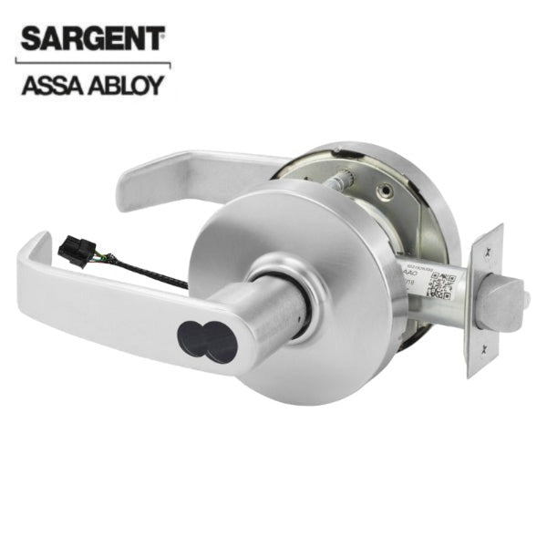 Sargent - RX2860 - 10G70/71 Series - Electrified Cylindrical Lock - Fail Secure - 12V - LL Design - LFIC Prep - Less Core - RX Switch - Satin Chrome (26D)
