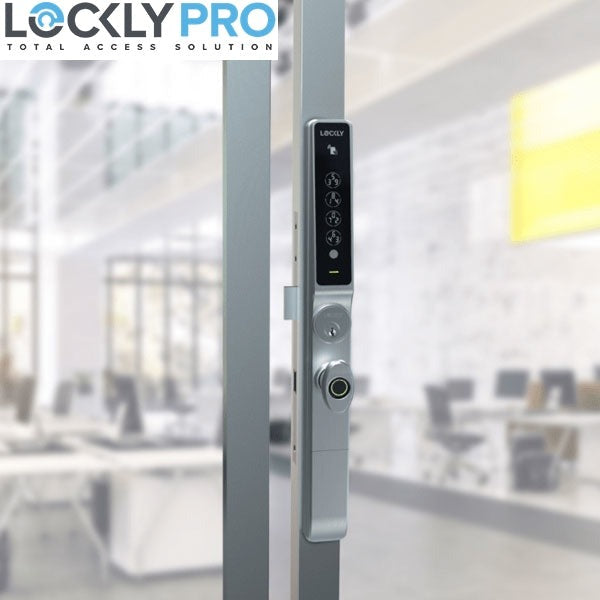 Lockly Pro - PGD238TWS - GUARD - Defender Biometric Electronic Mortise Thumb Turn Set - RFID - Fingerprint Reader - Wi-Fi - Bluetooth - Stainless Steel