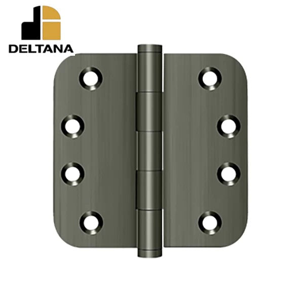 Deltana - 4" x 4" x 5/8" Radius Hinge - 0.129 Thickness - Optional Finish