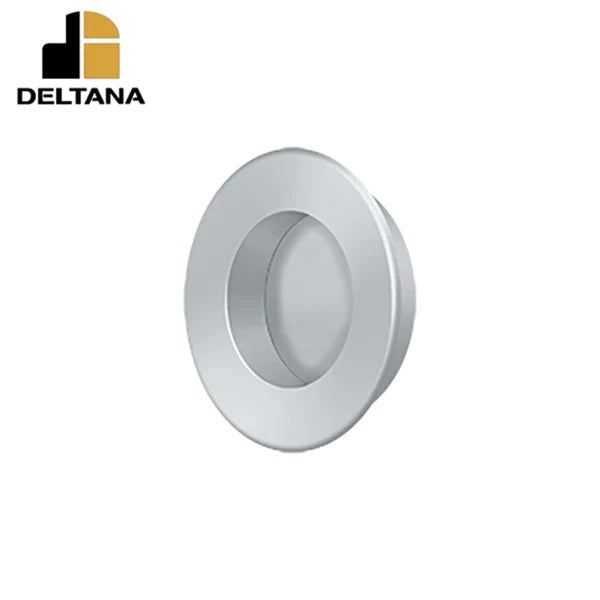 Deltana - Flush Pull - Round - Heavy Duty - 1-7/8" - Solid Brass - 1-1/2" Base Size - Optional Finish