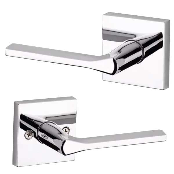 Kwikset - Lisbon Lever Set - Square Rose - Optional Finish - Optional Function - Grade 2