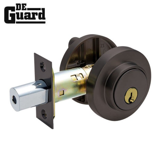Premium Deadbolt - Single Cylinder - Entry - Round Rose - Aged Bronze - Grade 3 (SC1 /KW1)