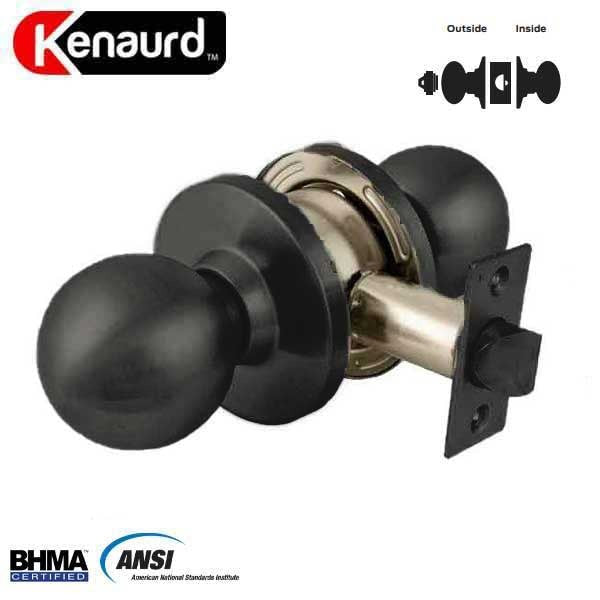 Commercial Door Knob Set - 2-3/4” Standard Backset - Oil Rubbed Bronze - Classroom - Grade 2