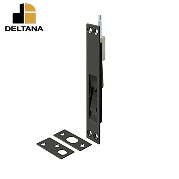 Deltana - Extension Flush Bolt - Solid Brass - 12" Rod Extension - Optional Finish